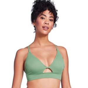 Shade & Shore Removable Pads Green Bikini Top
